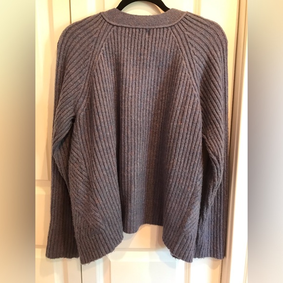 Cozy Dusty Blue Chunky-Knit Cardigan - Picture 7 of 7